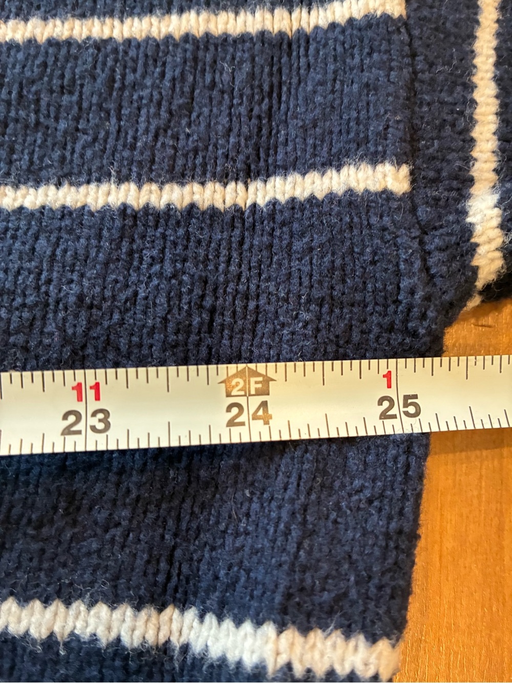 GAP Navy and White Striped Turtleneck Sweater - Picture 5 of 6